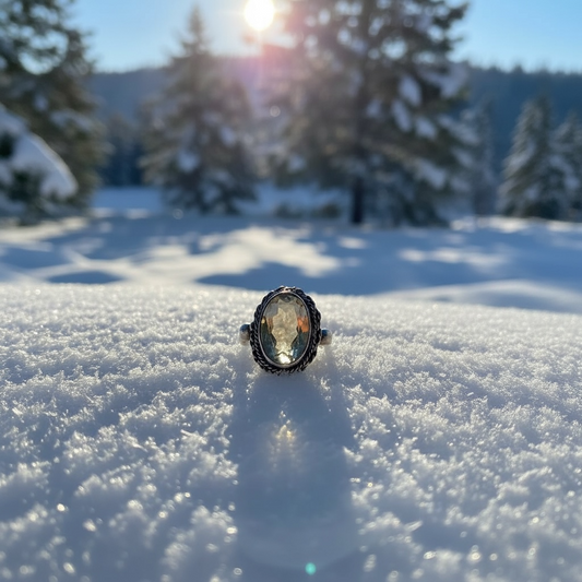 Anello Memorie Preziose Quarzo Citrino