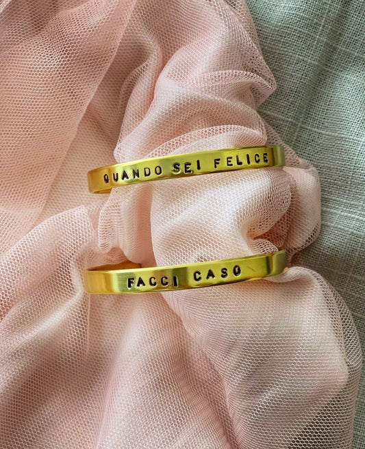 Bracciale Personalizzabile 0,5 cm in Ottone