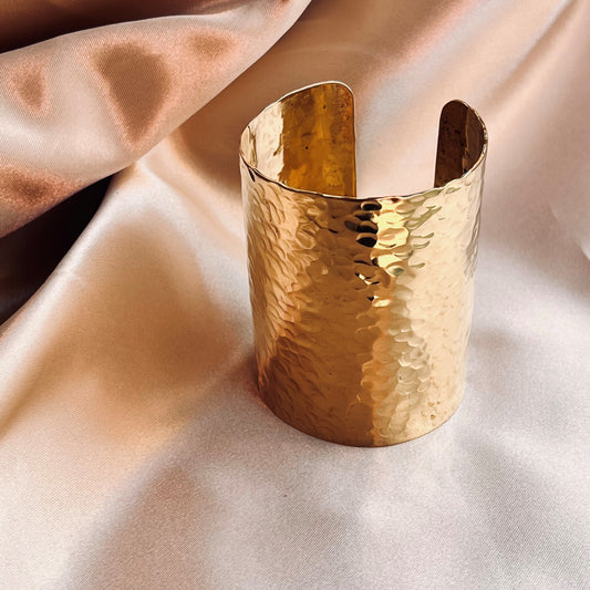 Bracciale Personalizzabile 7 cm in Ottone Martellato