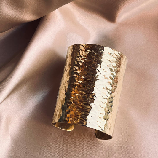 Bracciale Personalizzabile 7 cm in Ottone Martellato